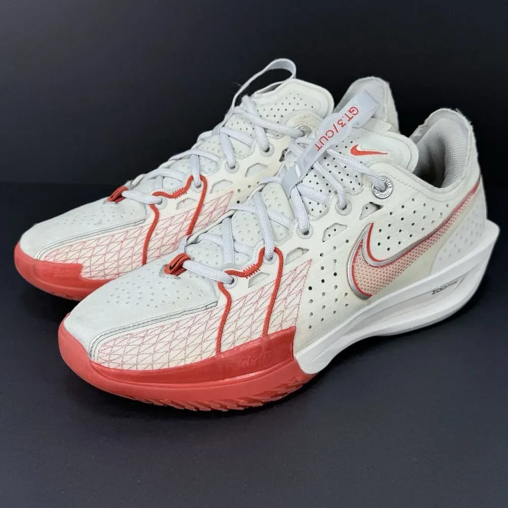 Nike GT Cut 3 Men’s 10.5 White Picante Red Basketball Shoes DV2918-101